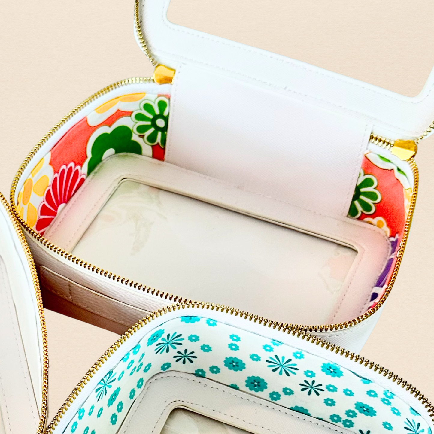 The Girl on the Go Fabric Lined Essentials Kit - Whimsical Fabric Lined