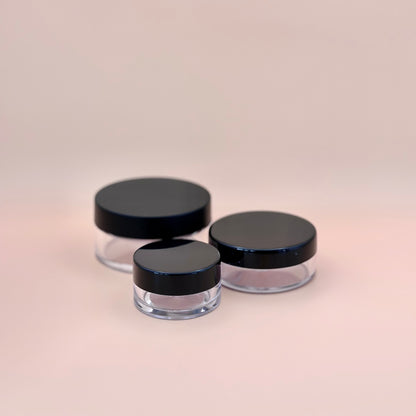 Mini Plastic Powder Jars with Puff