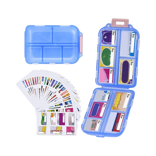 Pill Organizer with 175 Labels