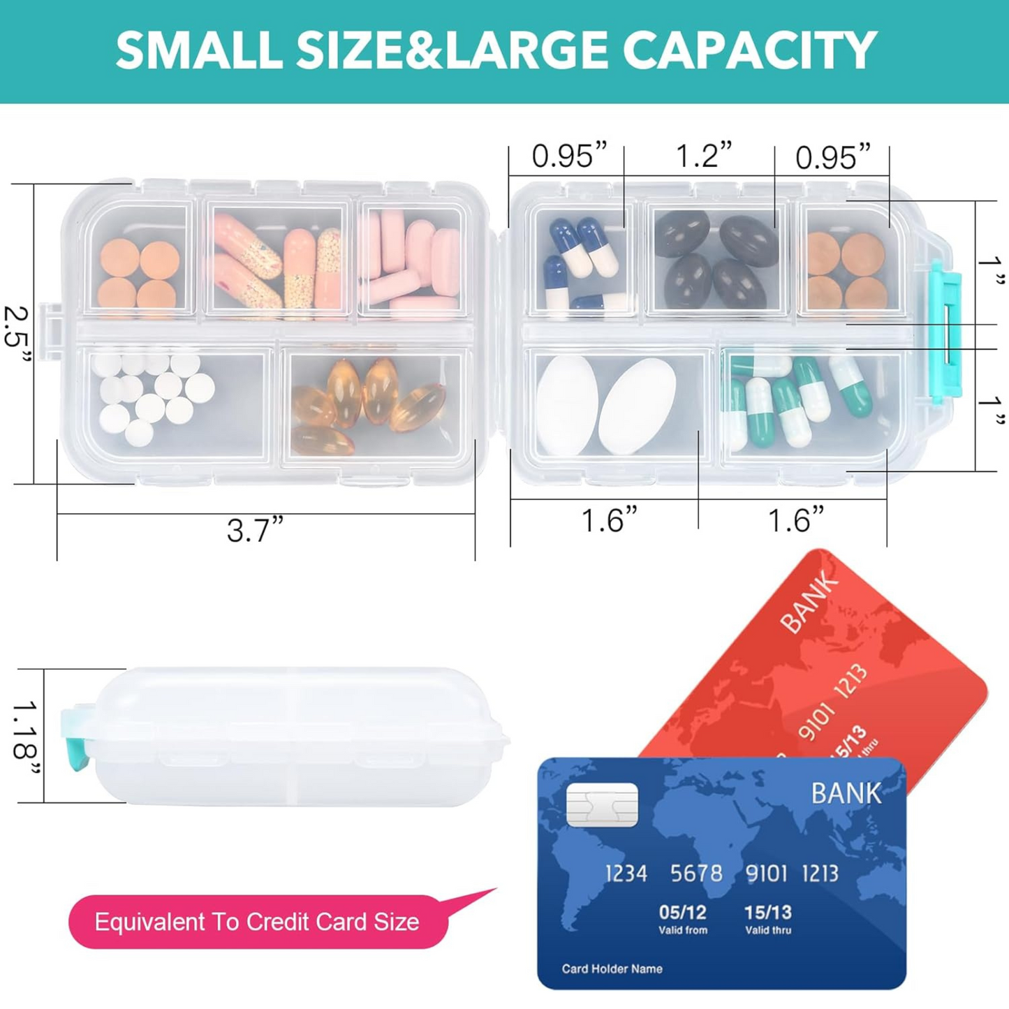 Pill Organizer with 175 Labels