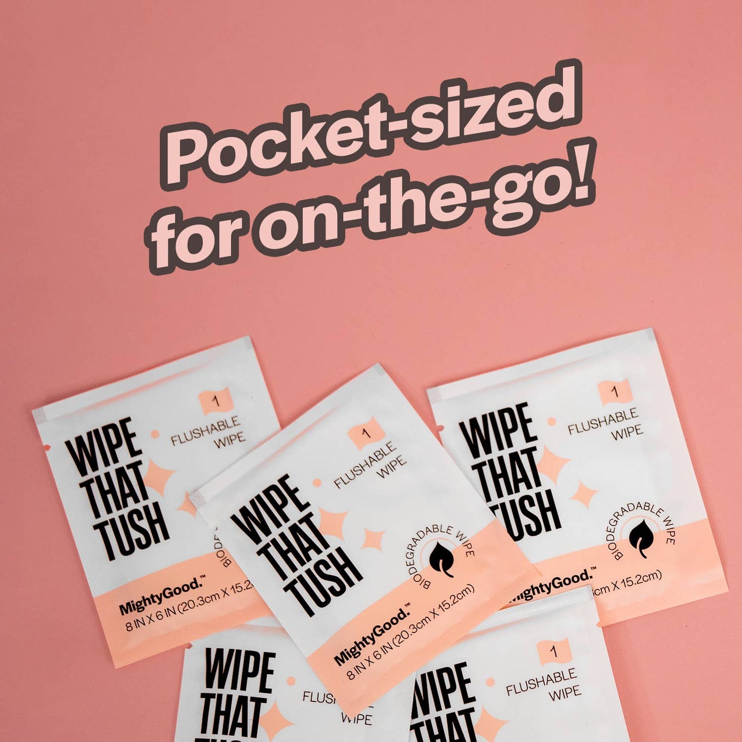 Wipe That Tush On-The-Go Flushable Wet Wipes, 2-Pack